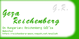 geza reichenberg business card